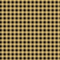 Gingham seamless yellow and black pattern. Texture from squares for plaid, tablecloths, clothes, shirts, dresses, paper, bedding, Royalty Free Stock Photo
