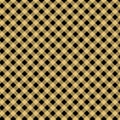 Gingham seamless yellow and black pattern. Texture from squares for plaid, tablecloths, clothes, shirts, dresses, paper, bedding, Royalty Free Stock Photo