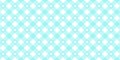 Gingham star diagonal seamless pattern in blue pastel color. Vichy plaid design for Easter holiday textile decorative Royalty Free Stock Photo