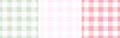 Gingham tablecloth crossed stripes traditional seamless paterns vector set.