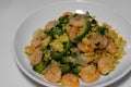 Ginisang ampalaya. sauteed bitter melon or bitter gourd with shrimp and egg. Royalty Free Stock Photo