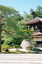 Ginkaku-ji temple Silver pavilion in Kyoto, Japan Royalty Free Stock Photo