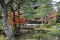 Ginkakuji temple with autumn colors in kyoto, Japan Royalty Free Stock Photo