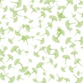 Ginkgo Biloba Leaves Pattern, Green Ginkgo Leaves Background