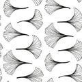 Ginkgo biloba leaves seamless pattern Royalty Free Stock Photo