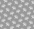 Ginkgo leaves. Seamless monochrome graphic japanese pattern.