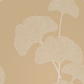 Ginko leaves floral imprint ornament