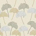 Ginko leaves floral imprint ornament