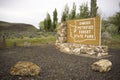 Ginko Petrified Forest State Park Entrance Sign Washington State Royalty Free Stock Photo