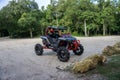 GINNIE SPRINGS, FL. USA - AUGUST 1 2018. Private RZR sport side by side used by the campers to move around the natural park Royalty Free Stock Photo