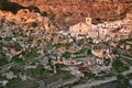 Ginosa, Taranto, Puglia, Italy: landscape of the ancient village near Matera Royalty Free Stock Photo