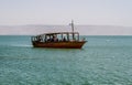 Wooden boat, Sea of Galilee in Israel