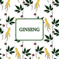 Ginseng background in color