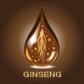 Ginseng , ginseng drop Serum , ancient traditional medicine , cosmetic