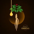Ginseng for good health elegant vector illustration.