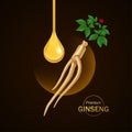 Ginseng for good health elegant vector illustration.