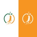 Ginseng logo design template and symbol icon Royalty Free Stock Photo