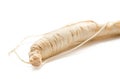 Ginseng root  macro shot on white  background Royalty Free Stock Photo