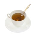 Ginseng tea in cup and saucer Royalty Free Stock Photo