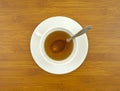 Ginseng tea with spoon on tabletop Royalty Free Stock Photo