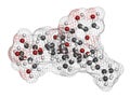 Ginsenoside Rg1 ginseng molecule. 3D rendering. Royalty Free Stock Photo