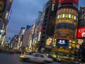 Ginza shopping district of Tokyo in Japan