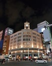 Ginza Wako Clock Tower at Night