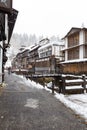 Ginzan onsen hot spring town in Yamagata, Japan