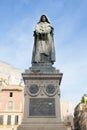 Giordano Bruno statue at the Campo Dei Fiori square in Rome Royalty Free Stock Photo