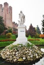 Giorgione marble statue, statue in Castelfranco Veneto, in Italy Royalty Free Stock Photo