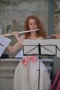 Giostra historical festival - flute concert Royalty Free Stock Photo