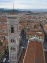 Giotto`s Tower at the Florence Cathedral in Tuscany, Italy Royalty Free Stock Photo