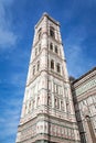 Giotto`s bell tower, Piazza del Duomo in Florence. Tuscany, Italy Royalty Free Stock Photo