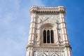 Giotto`s bell tower, Piazza del Duomo in Florence. Tuscany, Italy Royalty Free Stock Photo