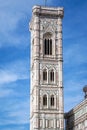 Giotto`s bell tower, Piazza del Duomo in Florence. Tuscany, Italy Royalty Free Stock Photo