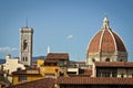 Giotto`s Campanile, Brunelleschi`s Dome, Florence, Italy