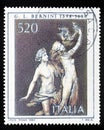 Giovan Lorenzo Bernini in an old Italian postage stamp