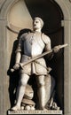 Giovanni delle Bande Nere, statue in the Niches of the Uffizi Colonnade in Florence, Italy