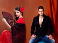 Gipsy flamenco dancer couple from Spain Royalty Free Stock Photo