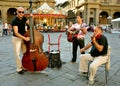 Gipsy street musicians in Italy Royalty Free Stock Photo