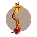 Naughty Giraffe Vector Illustration