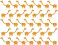 Cartoon Giraffes Seamless Pattern