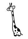 Giraffe Africa minimalism coloring page Royalty Free Stock Photo