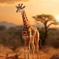 Giraffe African Wildlife Background Animals are Cute