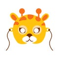 Giraffe Animal Carnival Mask. Childish Masquerade