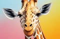 Giraffe Art: Expressive Painting, Drawing, and Illustration Masterpieces. Royalty Free Stock Photo