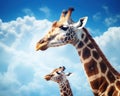 giraffe and babay giraffe and babay image giraffe babay sky funny cloud animal africa blue cute