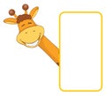Giraffe. Baby animal banner