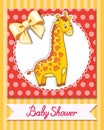 Giraffe baby cartoon vector illustration