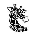 Giraffe black sign.